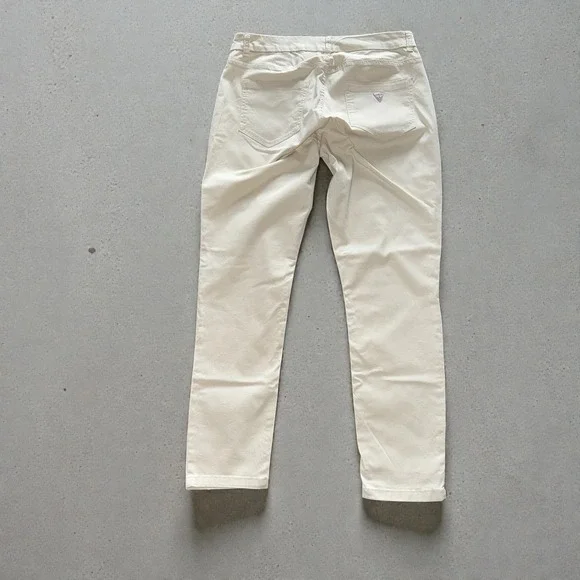 Guess Los Angeles Womens Cream Slim Fit Stretch Pants Off White Size 29 - Picture 3 of 11